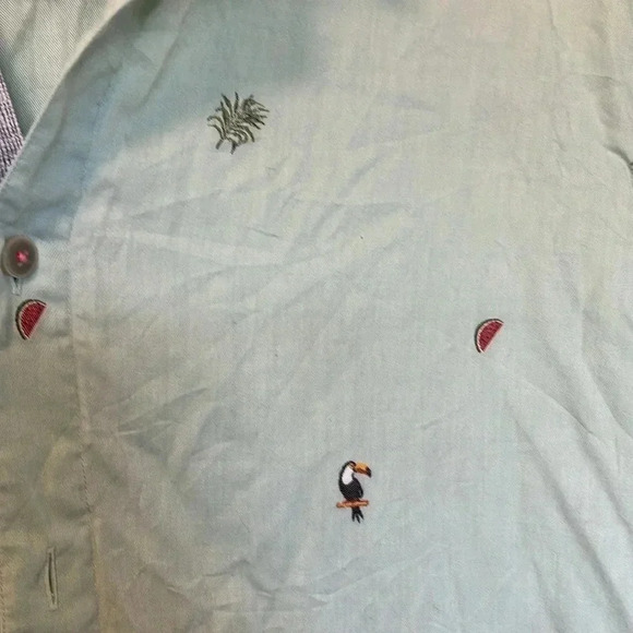 Ted Baker London button  down shirt Toucan watermelon - Picture 4 of 6